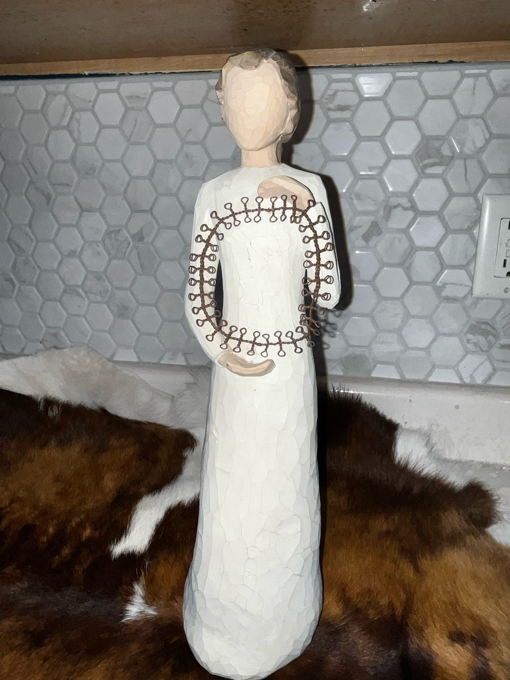Willow Tree Welcoming Spirit 1999 Susan Lordi 15" Carved Woman Large Statue
